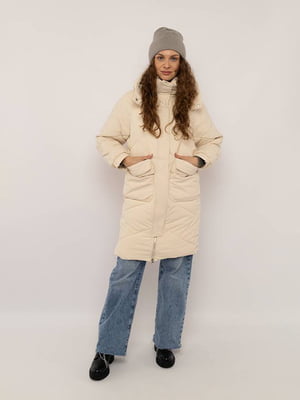 Жіноча куртка XL молочний TAYISHE ЦБ-00223842 | 6842236
