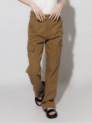Жіночі джинси регуляр з кишенею 40 коричневий MANGA plus ЦБ 00219872 | 6842556