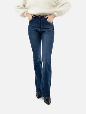 Жіночі джинси кльош 34 темно-синій MISS POEM ЦБ-00233550 | 6842590
