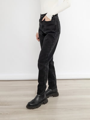 Жіночі джинси мом 32 чорний Zeo Basic ЦБ-00235590 | 6842593