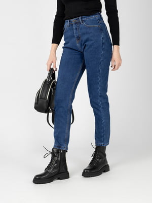 Жіночі джинси мом 25 темно-синій FOREST ЦБ-00236633 | 6842594