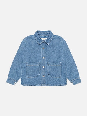 Джинсова куртка для дівчинки 110 блакитний WORRN ЦБ-00209820 | 6844129