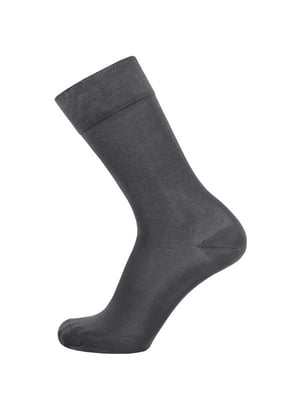Шкарпетки бавовняні темно-сірі | 6845604