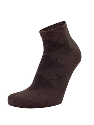 Шкарпетки коричневі бавовняні укорочені | 6845647