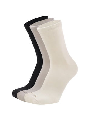 Набір шкарпеток демісезонних з 3-х пар, із бавовни | 6845654