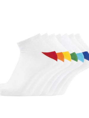 Набір білих шкарпеток бавовняних демісезонних з 7-и пар | 6845746