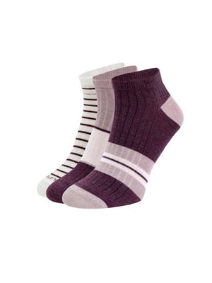 Набір шкарпеток демісезонних з 3-х пар, із бавовни | 6845759