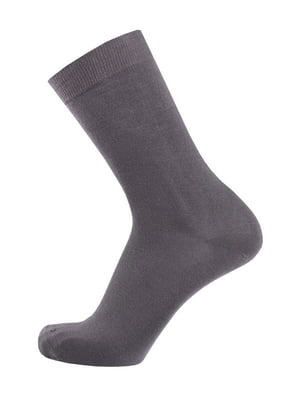 Шкарпетки темно-сірі демісезонні бавовняні | 6845790