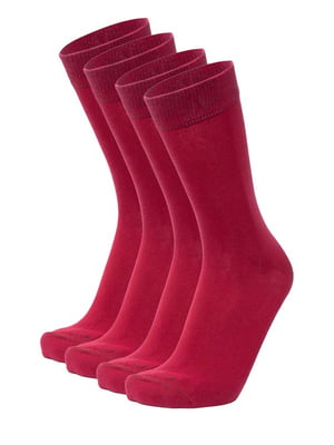 Набір шкарпеток вишневого кольору (4 пари) | 6845793