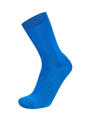 Шкарпетки волошкового кольору демісезонні бавовняні | 6845825