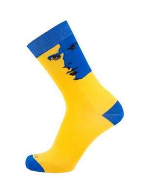 Шкарпетки патріотичні жовті “БАНДЕРА СМЕРТЬ МОСКАЛЯМ” | 6845834