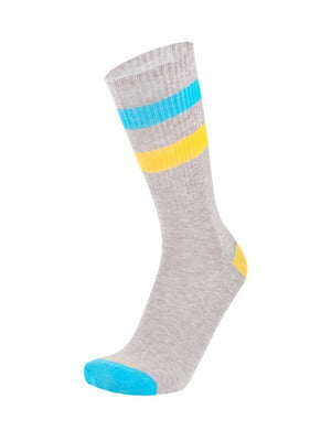 Шкарпетки світло-сірі демісезонні бавовняні | 6845841