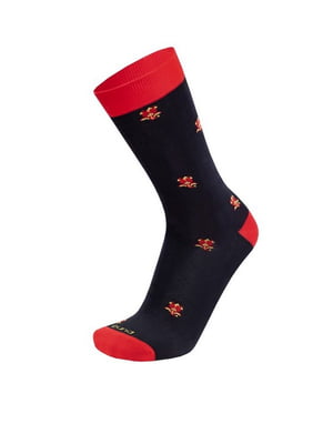 Шкарпетки чорно-червоні демісезонні | 6845859