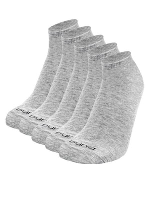 Набір з 5-ти пар світло-сірих коротких шкарпеток | 6845892