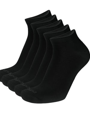 Набір з 5-ти пар чорних коротких шкарпеток | 6845894