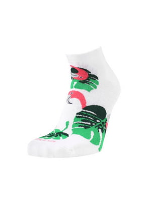 Шкарпетки білі з принтом демісезонні з бамбуку | 6845926