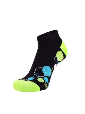 Шкарпетки чорні з принтом літні сіточка з бавовни | 6845929