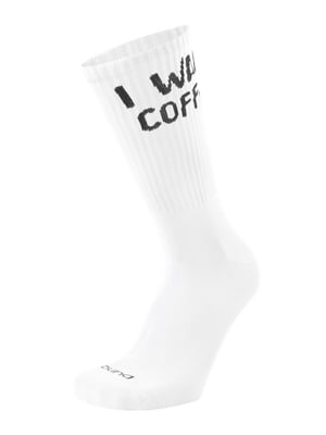 Шкарпетки білі демісезонні з принтом | 6845934