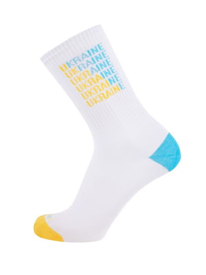 Шкарпетки білі патріотичні “UKRAINE” | 6845953