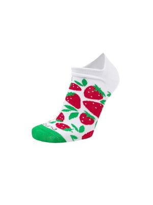Шкарпетки білі короткі "Полуничка" | 6845960