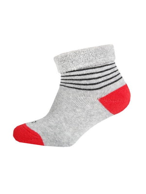 Шкарпетки зимові світло-сірі для немовлят з відворотом  | 6845980