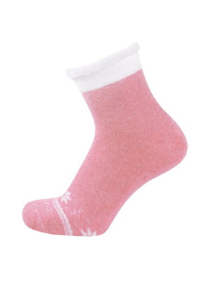 Шкарпетки світло-рожеві зимові бавовняні | 6845982