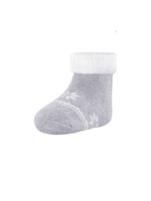 Шкарпетки для немовлят світло-сірі махрові | 6845984