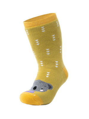 Шкарпетки оливкового кольору зимові бавовняні | 6845991