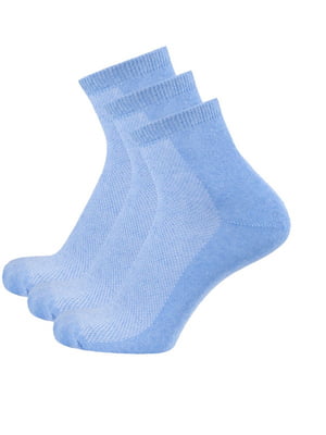 Набір блакитних шкарпеток літніх сіточка “Файна Пара” (3 пари) | 6845994