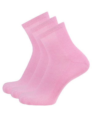Набір світло-рожевих шкарпеток літніх сіточка “Файна Пара” (3 пари) | 6845995
