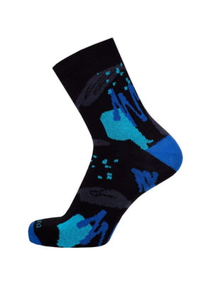 Шкарпетки чорно-сині демісезонні бавовняні | 6846000