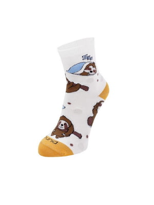 Шкарпетки молочного кольору "Лінивець" | 6846037