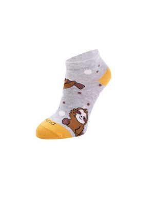 Шкарпетки короткі світло-сірі "Лінивець" | 6846038