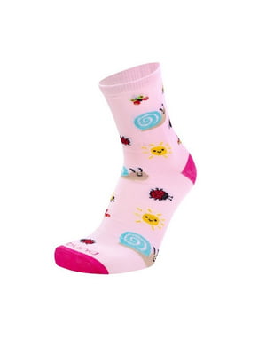 Шкарпетки світло-рожеві "Равлики" | 6846040