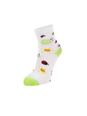 Шкарпетки молочного кольору "Равлики" | 6846041