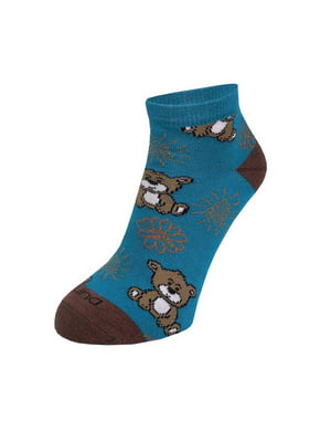 Шкарпетки короткі сині "Ведмедики" | 6846050