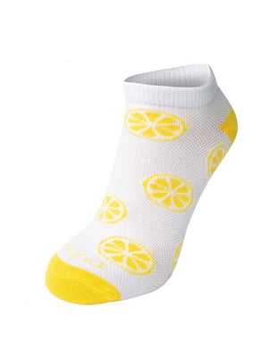 Шкарпетки жовті літні бавовняні сіточка | 6846070