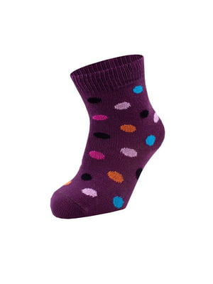 Шкарпетки для немовлят бавовняні темно-фіолетові | 6846176