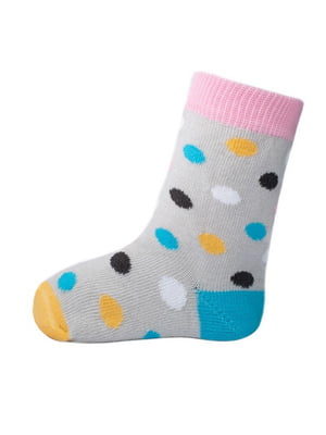 Шкарпетки для немовлят бавовняні світло-сірі | 6846177
