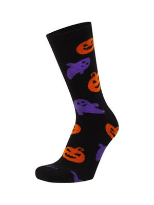 Шкарпетки демісезонні чорні "Хелловін" | 6846218