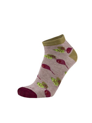 Шкарпетки короткі темно-бежеві "Буряк" | 6846231