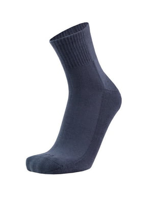 Шкарпетки темно-сірі бавовняні з махровим слідом | 6846317