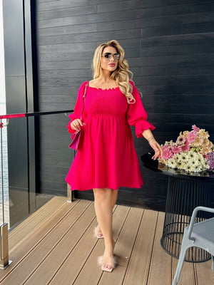 Муслінова рожева сукня вільного фасону | 6846756