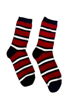 Шкарпетки червоні в смужку | 6847903