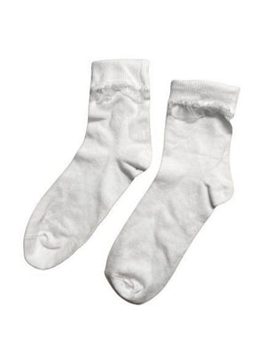 Шкарпетки білі з оборками | 6847918