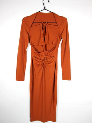 Оранжева сукня з вирізами спереді | 6847941