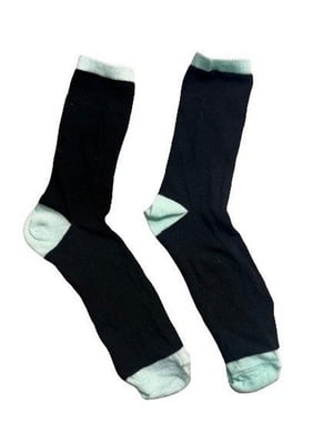 Шкарпетки чорно-блакитного кольору | 6847965