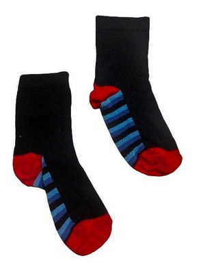 Чорні шкарпетки зі смужками на підошві | 6847974