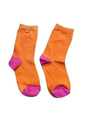Шкарпетки помаранчеві з рожевим носком та п’яткою | 6848028