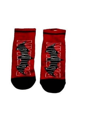 Шкарпетки червоно-чорні з малюнком | 6848102